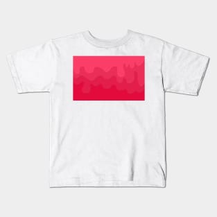 Pink rose colored background with waved pattern and gradient Kids T-Shirt